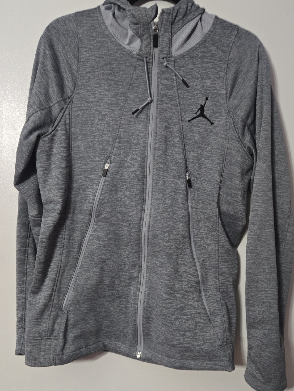 Jordan Heather Gray Full-Zip Hooded Performance Jacket